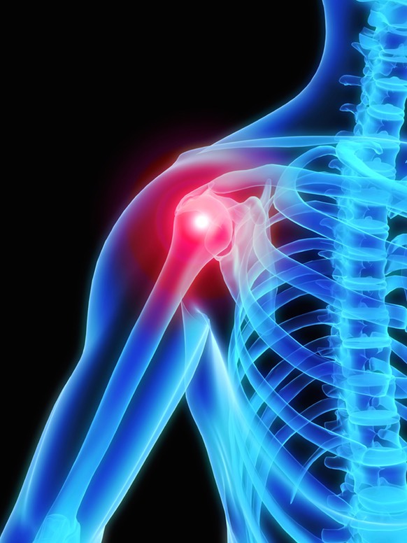 shoulder with red localized